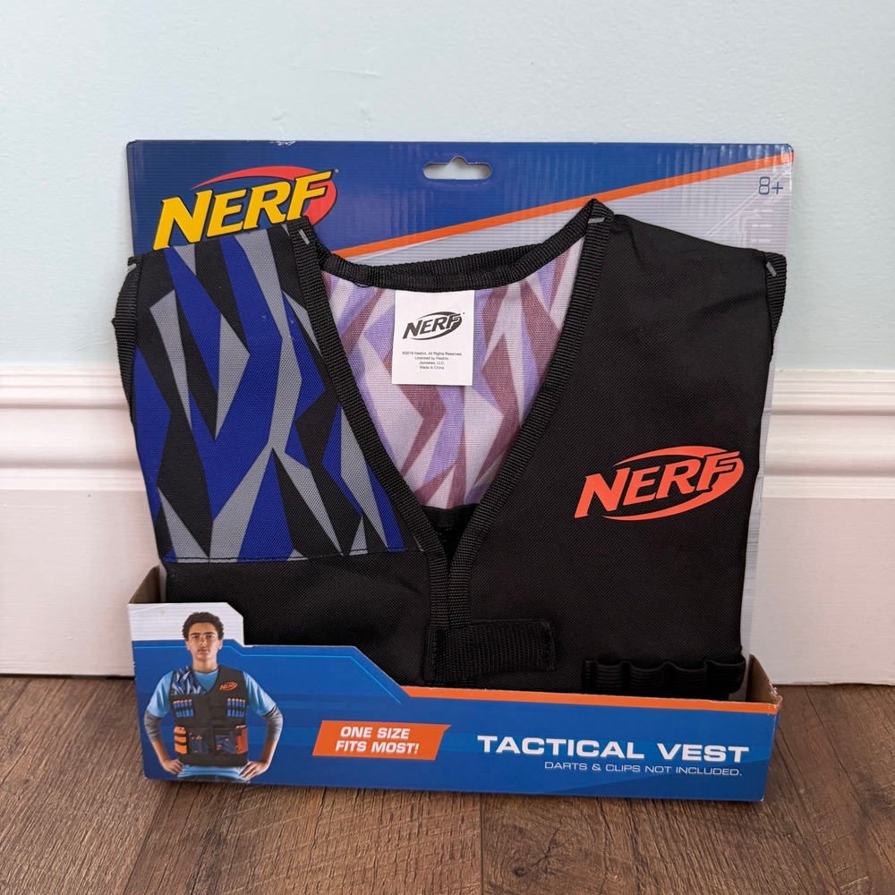 Nerf Tactical Vest Hasbro Jazwares One Size‎ Fits Most Ages 8 Plus New in Box